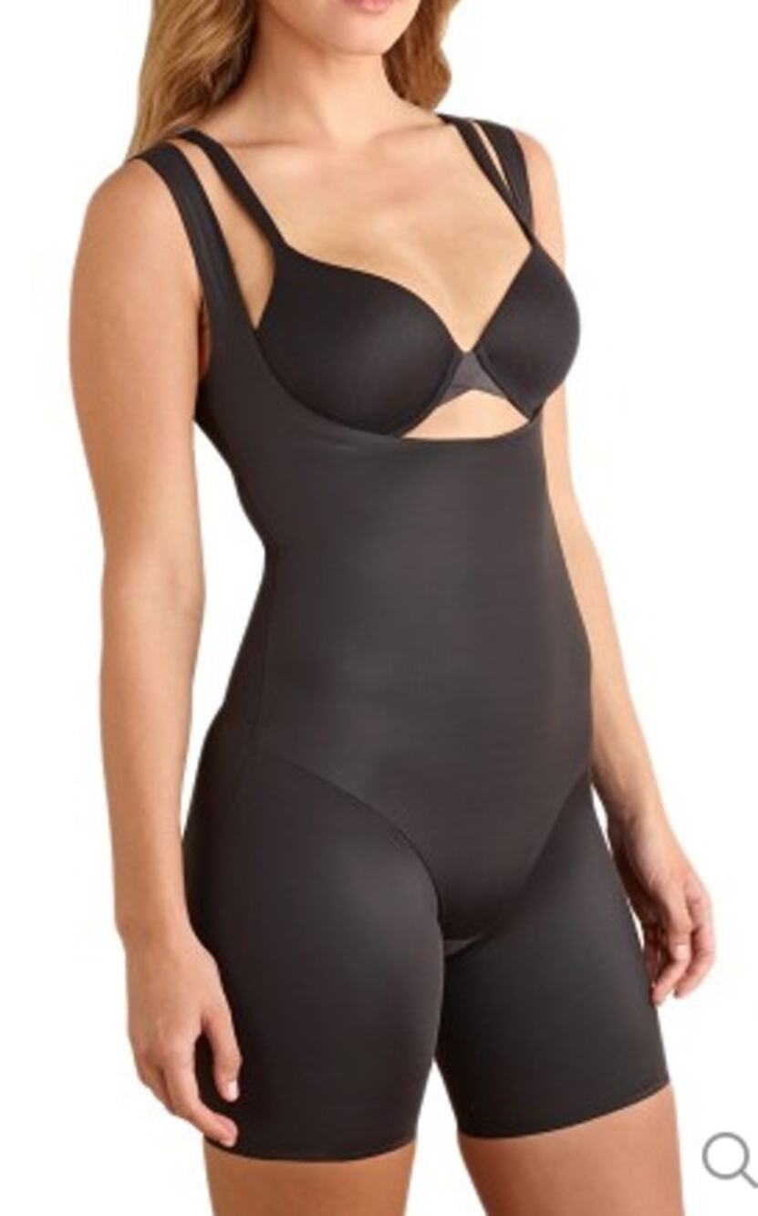 TC Intimates 2X Black Bodysuit Shaper Back Magic Waist Contouring Torsette